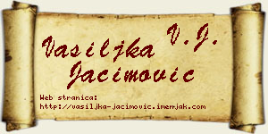 Vasiljka Jaćimović vizit kartica